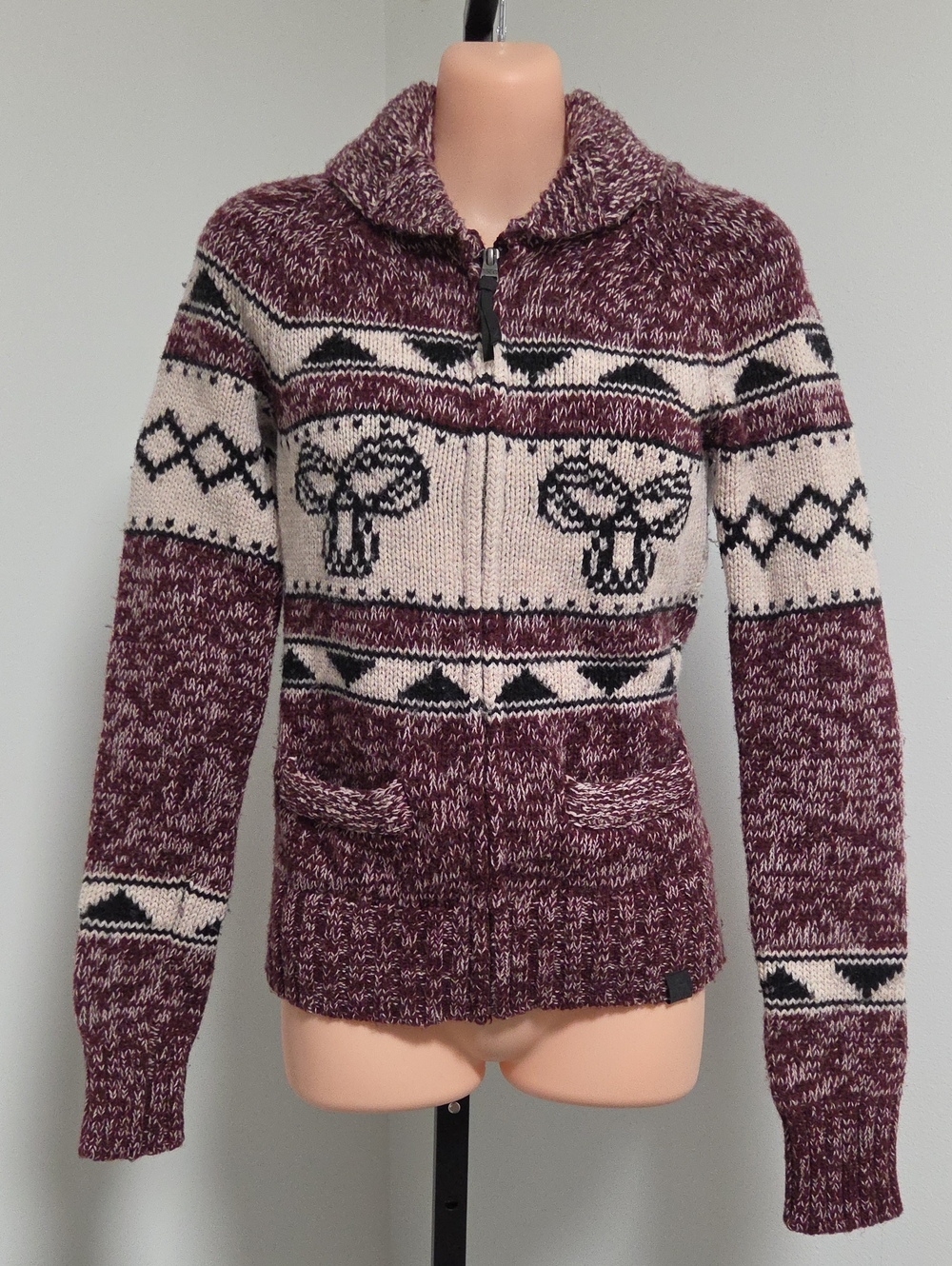 TNA "SEA TO SKY" Wool Zip-Up Sweater
